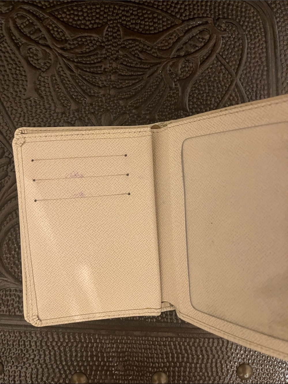 Louis Vuitton Cream Epi Leather Small Wallet with Silver-Tone Lock - Picture 12 of 16